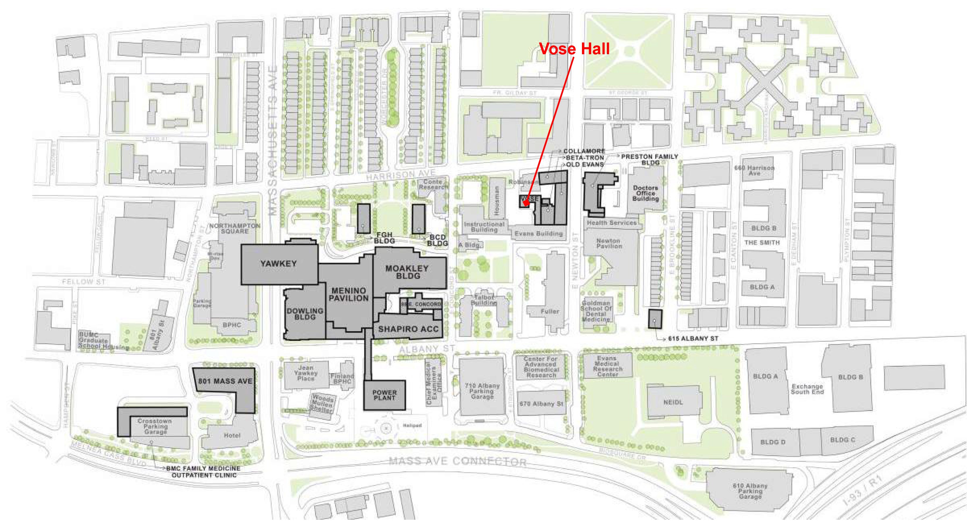 Campus Map- Vose Building